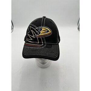 Reebok Anaheim Ducks NHL Black L/XL Hat Large Team Logo Embroidery